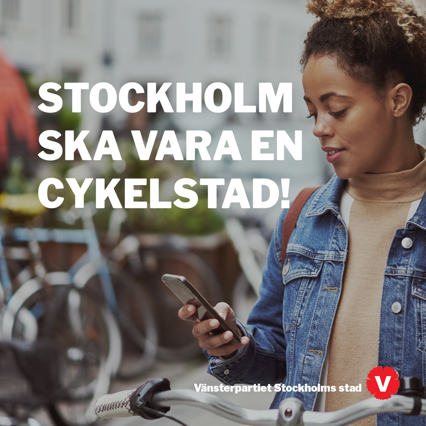 Facebook-bild: Stockholm ska vara en cykelstad