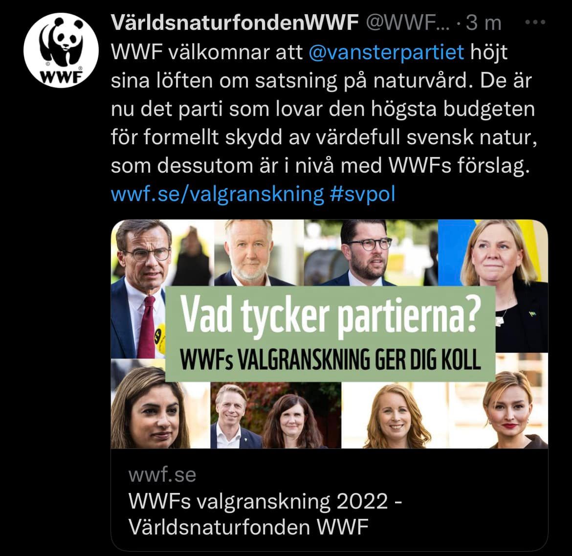 WWF:s granskning av partierna